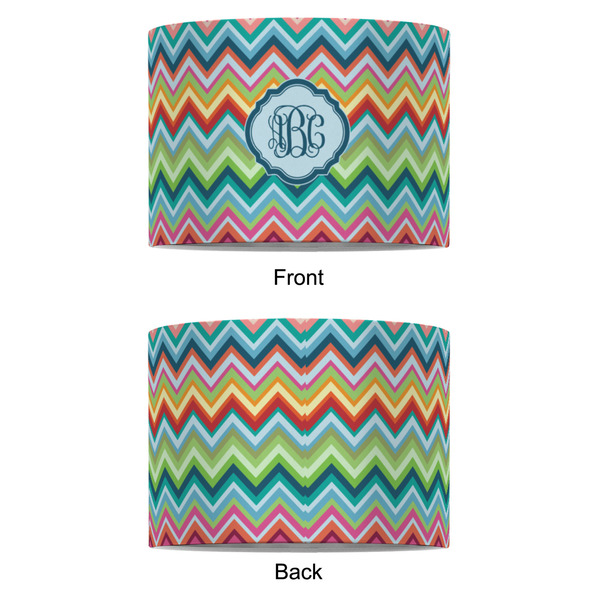 Retro Chevron Monogram 8" Drum Lampshade - APPROVAL (Fabric)