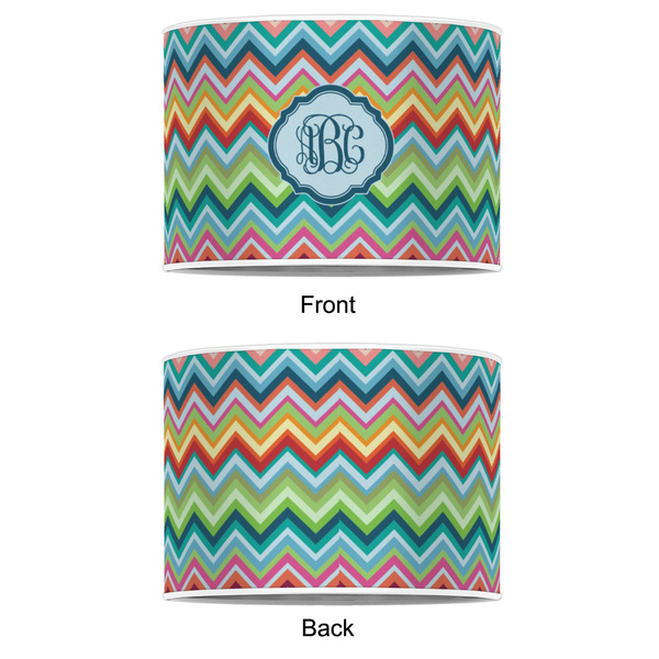 Retro Chevron Monogram 8" Drum Lampshade - APPROVAL (Poly Film)