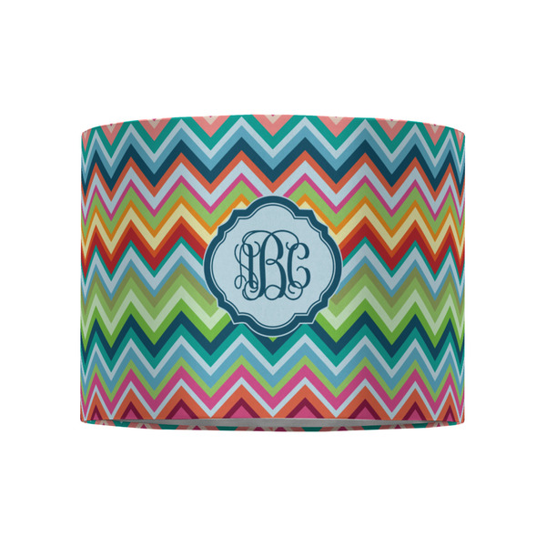 Retro Chevron Monogram 8" Drum Lampshade - FRONT (Fabric)
