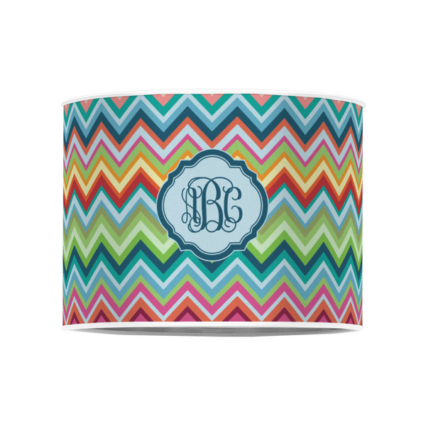 Retro Chevron Monogram 8" Drum Lampshade - FRONT (Poly Film)