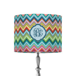 Retro Chevron Monogram 8" Drum Lamp Shade - Fabric