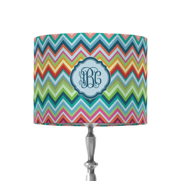 Custom Retro Chevron Monogram 8" Drum Lamp Shade - Fabric