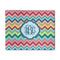 Retro Chevron Monogram 8' x 10' Indoor Area Rug