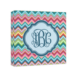 Retro Chevron Monogram Canvas Print - 8x8