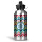 Retro Chevron Monogram Water Bottles - 20 oz - Aluminum