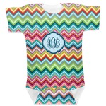 Retro Chevron Monogram Baby Bodysuit 0-3 (Personalized)