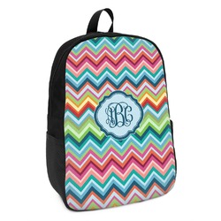 Retro Chevron Monogram Kids Backpack (Personalized)