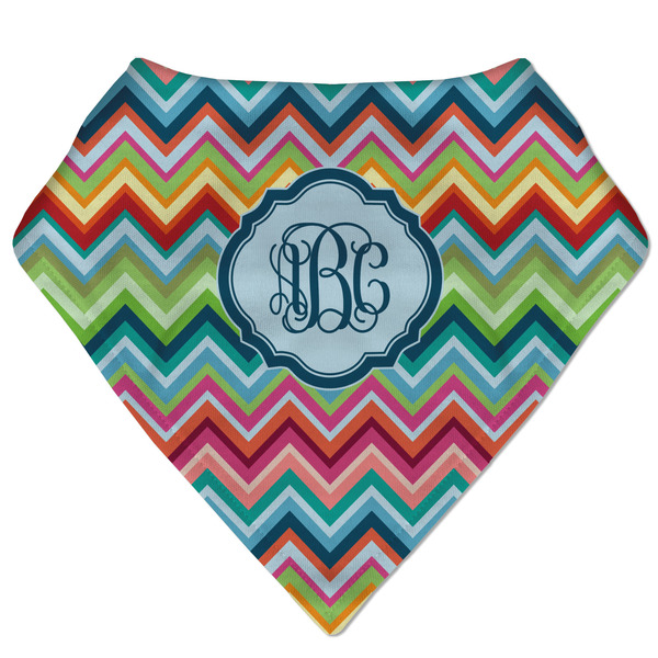 Custom Retro Chevron Monogram Bandana Bib