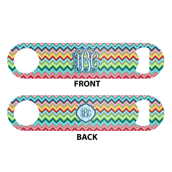 Retro Chevron Monogram Bar Bottle Opener - White - Approval