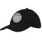 Retro Chevron Monogram Baseball Cap - Black