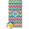 Retro Chevron Monogram Beach Towel (Personalized)
