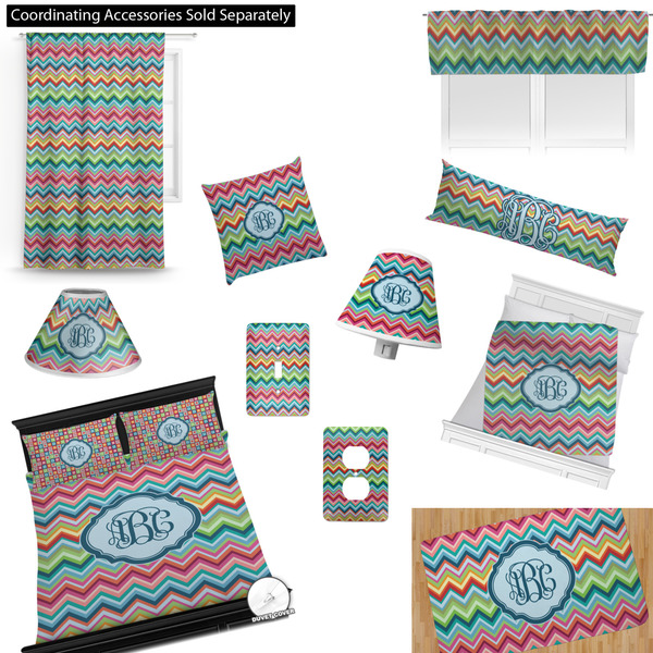 Retro Chevron Monogram Bedroom Decor & Accessories2
