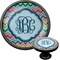 Retro Chevron Monogram Cabinet Knob (Black) (Personalized)