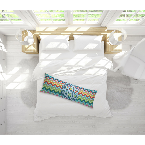 Retro Chevron Monogram Body Pillow - LIFESTYLE