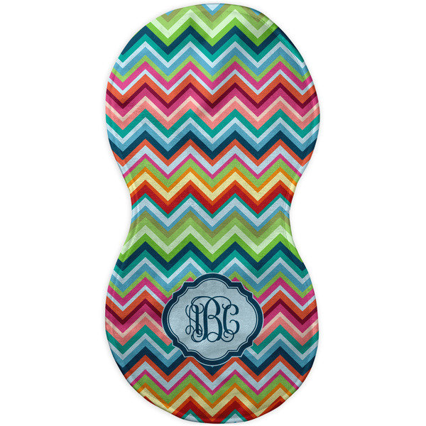 Retro Chevron Monogram Burp Peanut Shaped Flat