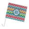 Retro Chevron Monogram Car Flag