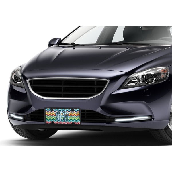 Retro Chevron Monogram Car License Plate Lifestyle