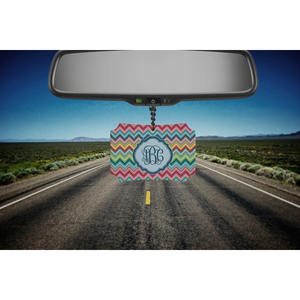 Retro Chevron Monogram Car Ornament - Berlin (Road)