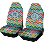 Retro Chevron Monogram Car Seat Covers (Set of Two) (Personalized)