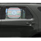 Retro Chevron Monogram Car Sun Shade Black - In Car Window
