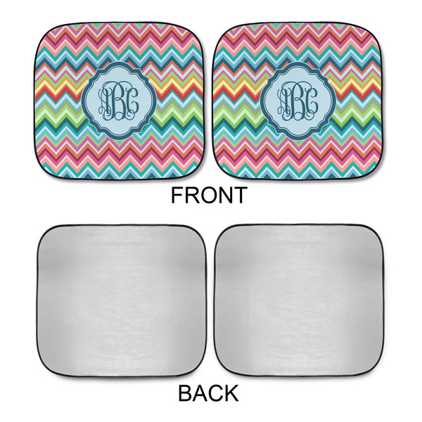 Retro Chevron Monogram Car Sun Shades - APPROVAL