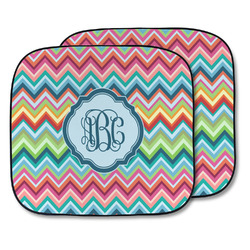 Retro Chevron Monogram Car Sun Shade - Two Piece