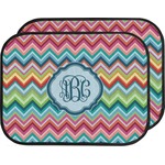 Retro Chevron Monogram Car Floor Mats (Back Seat) (Personalized)
