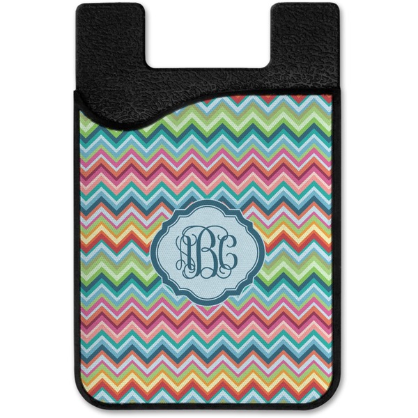 Retro Chevron Monogram Cell Phone Credit Card Holder