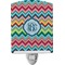 Retro Chevron Monogram Ceramic Night Light (Personalized)