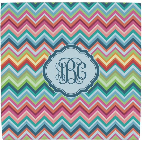 Custom Retro Chevron Monogram Ceramic Tile Hot Pad (Personalized)