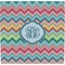 Retro Chevron Monogram Ceramic Tile Hot Pad (Personalized)