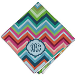 Retro Chevron Monogram Cloth Dinner Napkin - Single