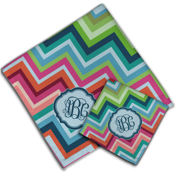 Retro Chevron Monogram Cloth Napkins - Personalized Lunch & Dinner (PARENT MAIN)