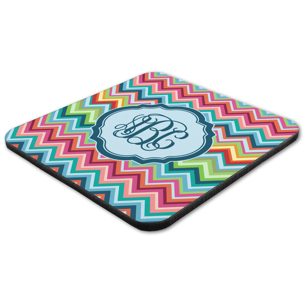 Retro Chevron Monogram Coaster Set - FLAT (one)
