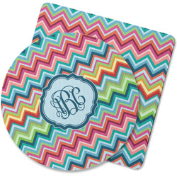 Retro Chevron Monogram Rubber Backed Coaster (Personalized)