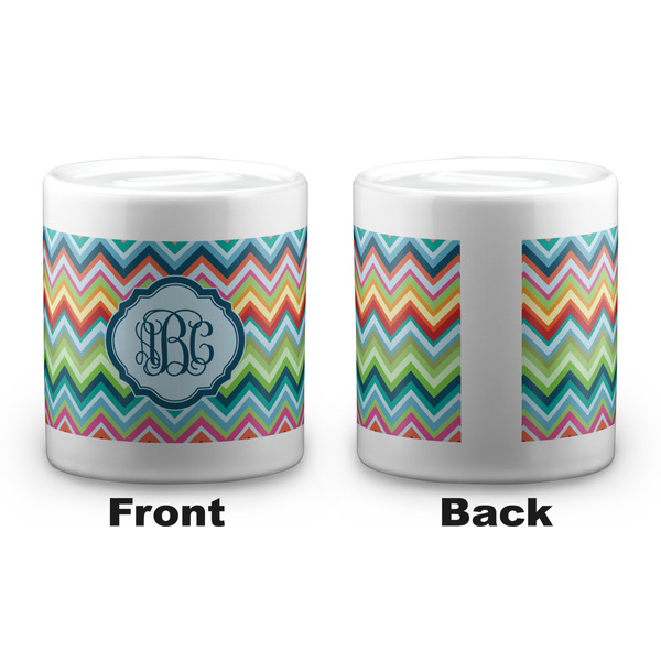 Retro Chevron Monogram Coin Bank - Apvl