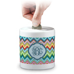 Retro Chevron Monogram Coin Bank (Personalized)