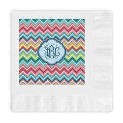Retro Chevron Monogram Embossed Decorative Napkins