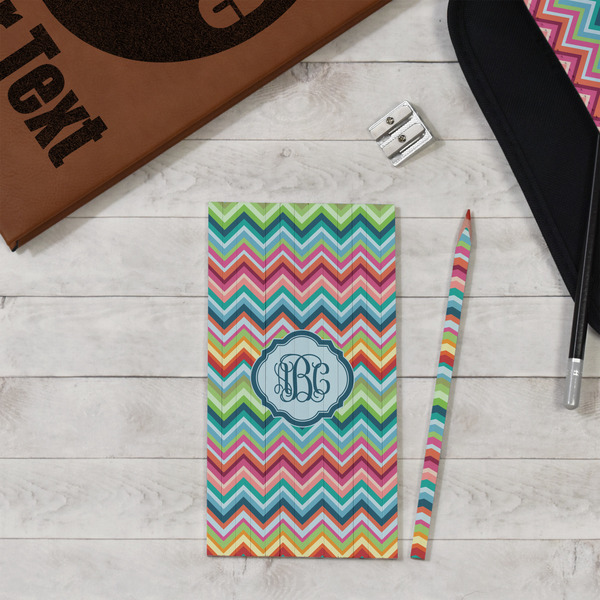 Retro Chevron Monogram Colored Pencils - In Context