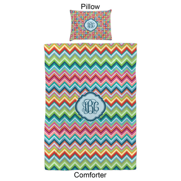 Retro Chevron Monogram Comforter Set - Twin XL - Approval