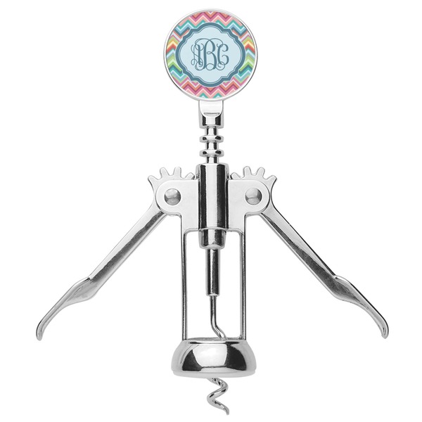 Retro Chevron Monogram Corkscrew - Alt