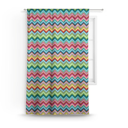 Retro Chevron Monogram Curtain Panel - Custom Size