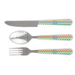 Retro Chevron Monogram Cutlery Set
