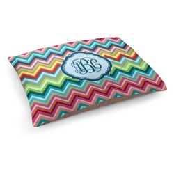 Retro Chevron Monogram Dog Bed - Medium