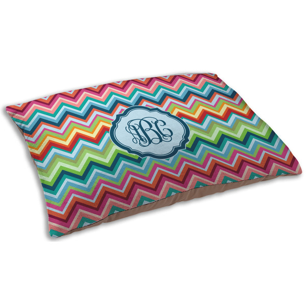 Retro Chevron Monogram Dog Beds - SMALL