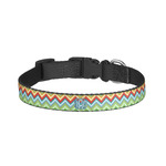 Retro Chevron Monogram Dog Collar - Large (Personalized)