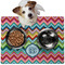 Retro Chevron Monogram Dog Food Mat - Medium LIFESTYLE