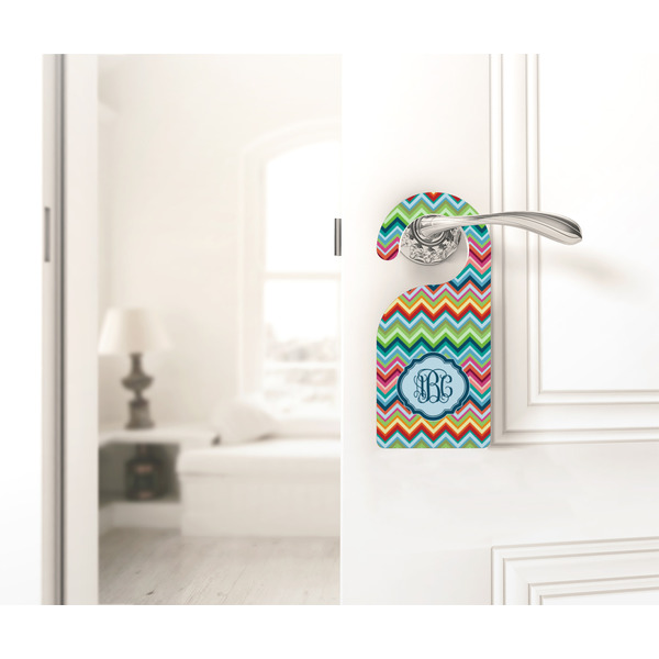 Retro Chevron Monogram Door Hanger - LIFESTYLE