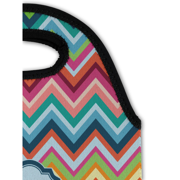 Retro Chevron Monogram Double Wine Tote - Detail 1 (new)