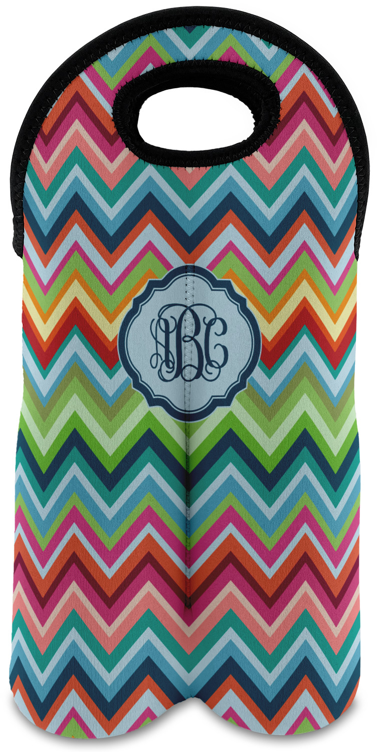 monogrammed wine tote